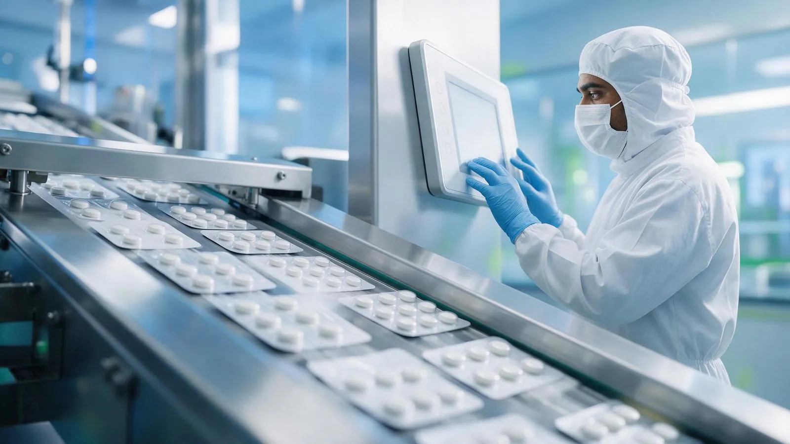 Tablet blister packaging line